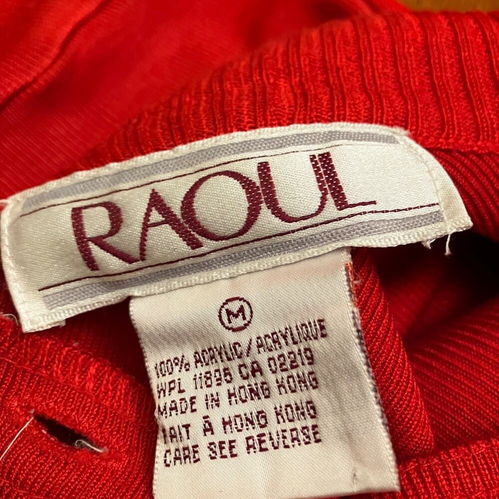 Vintage 80s Vibrant Red Knit Dress - Picture 7 of 10